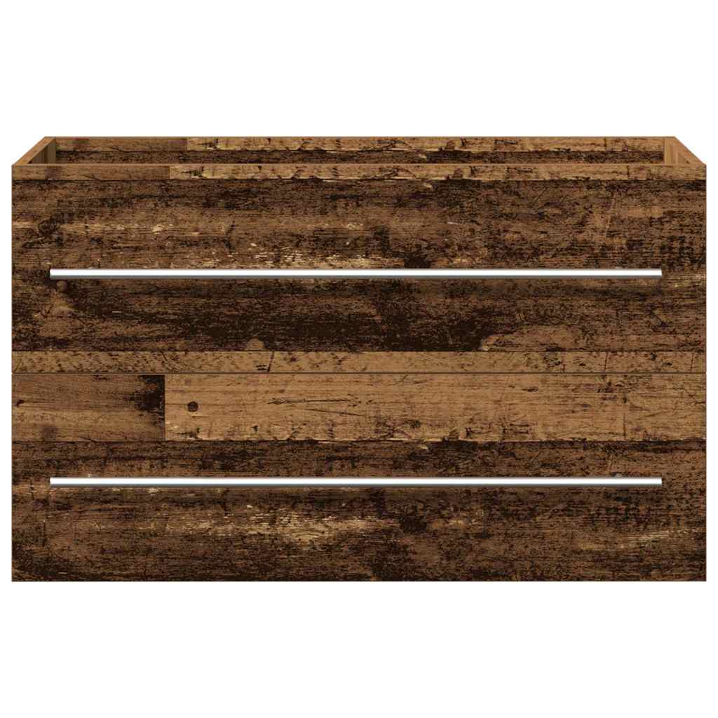 Waschbeckenschrank mit Schubladen Altholz 80 x 38,5 x 48 cm
