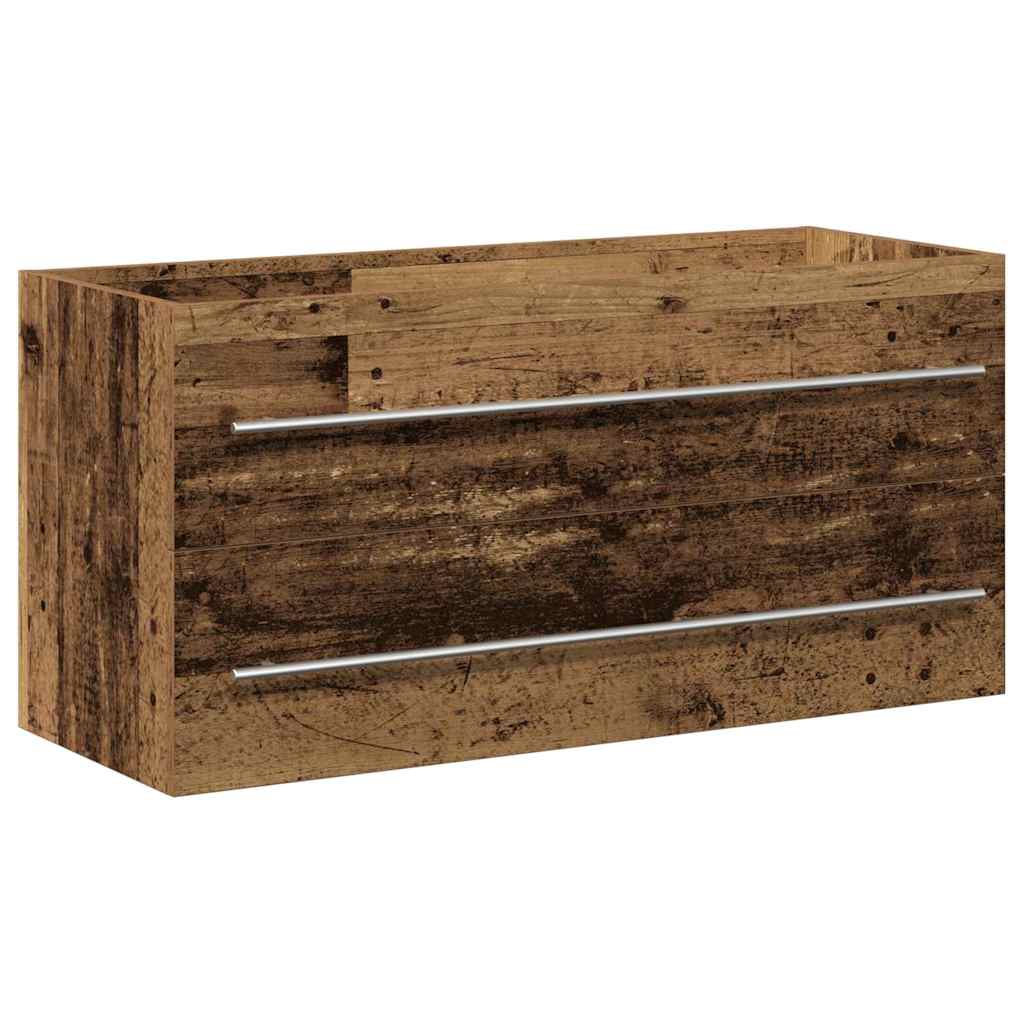 Waschbeckenunterschrank mit Becken mit Schubladen 2 pcs Altholz