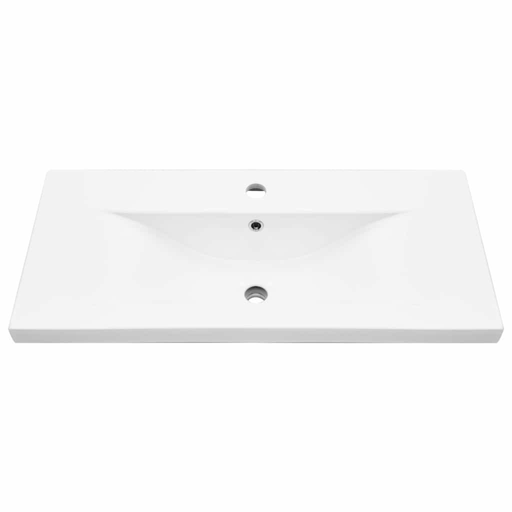 Spülenschrank mit Tür Schwarz Eichen-Optik 80 x 38.5 x 46 cm