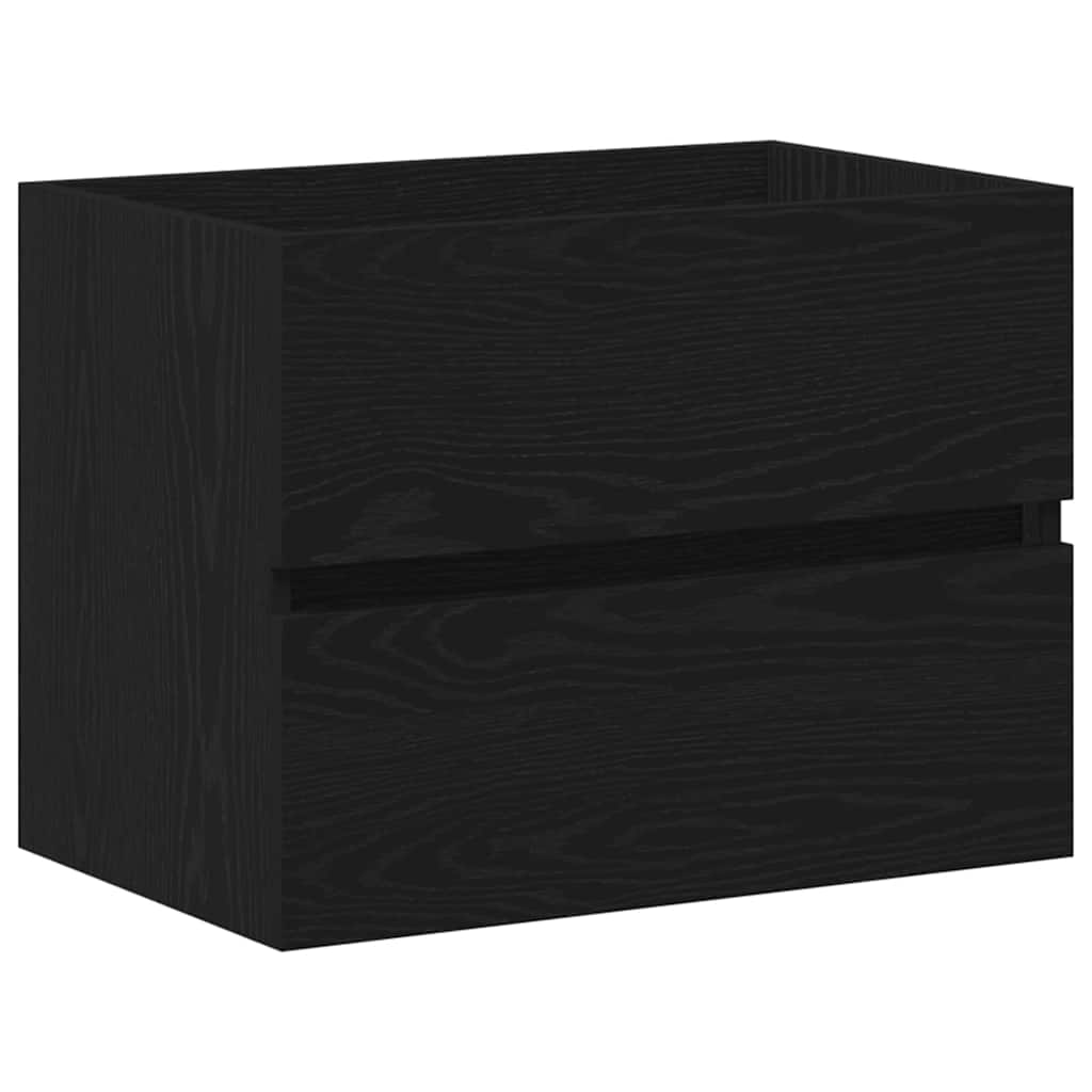 Waschbeckenschrank Schwarz Eichen-Optik 60 x 39 x 62 cm