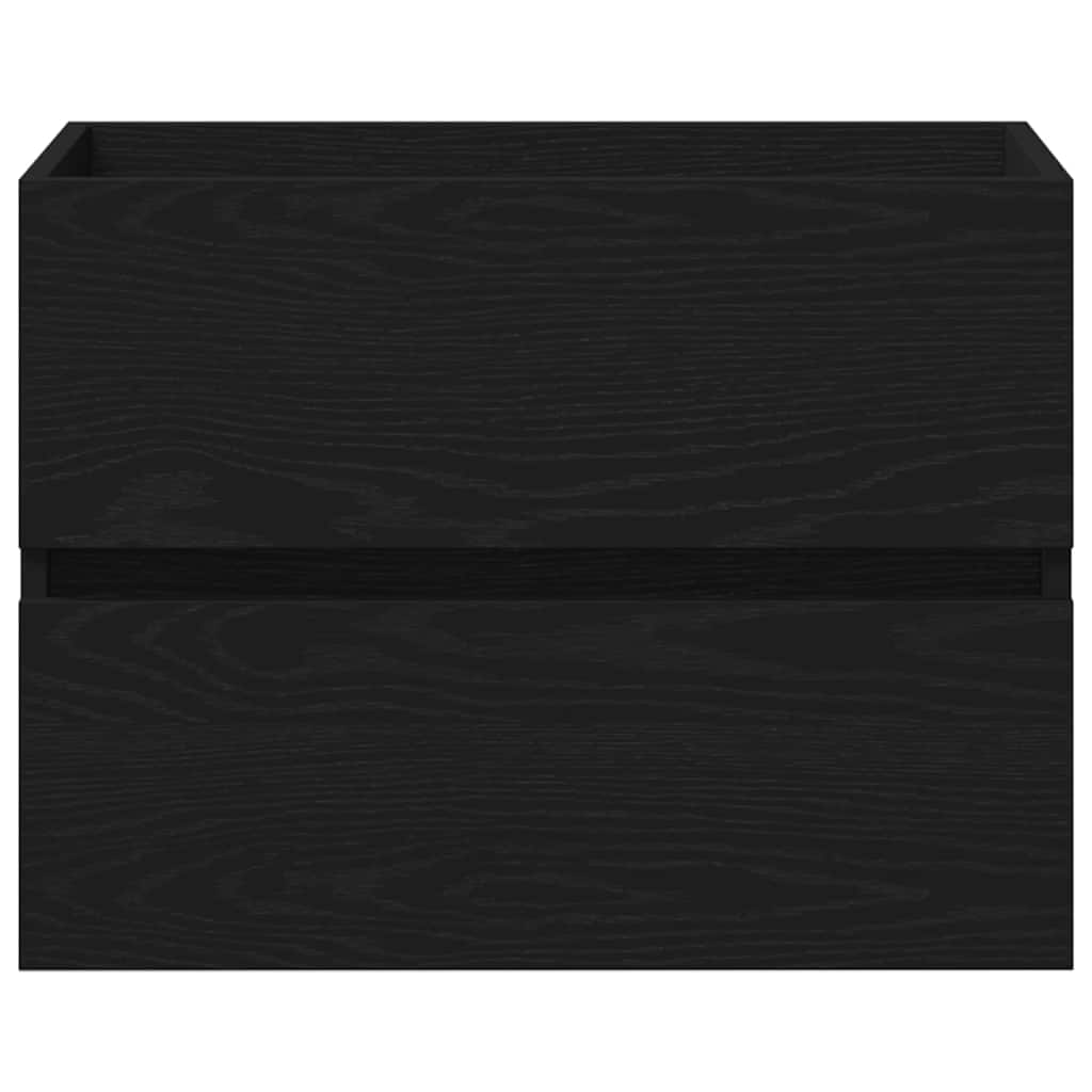 Waschbeckenschrank Schwarz Eichen-Optik 60 x 39 x 62 cm