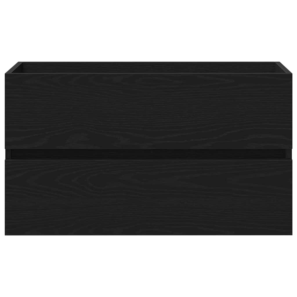Waschbeckenschrank Schwarz Eichen-Optik 80 x 39 x 62 cm