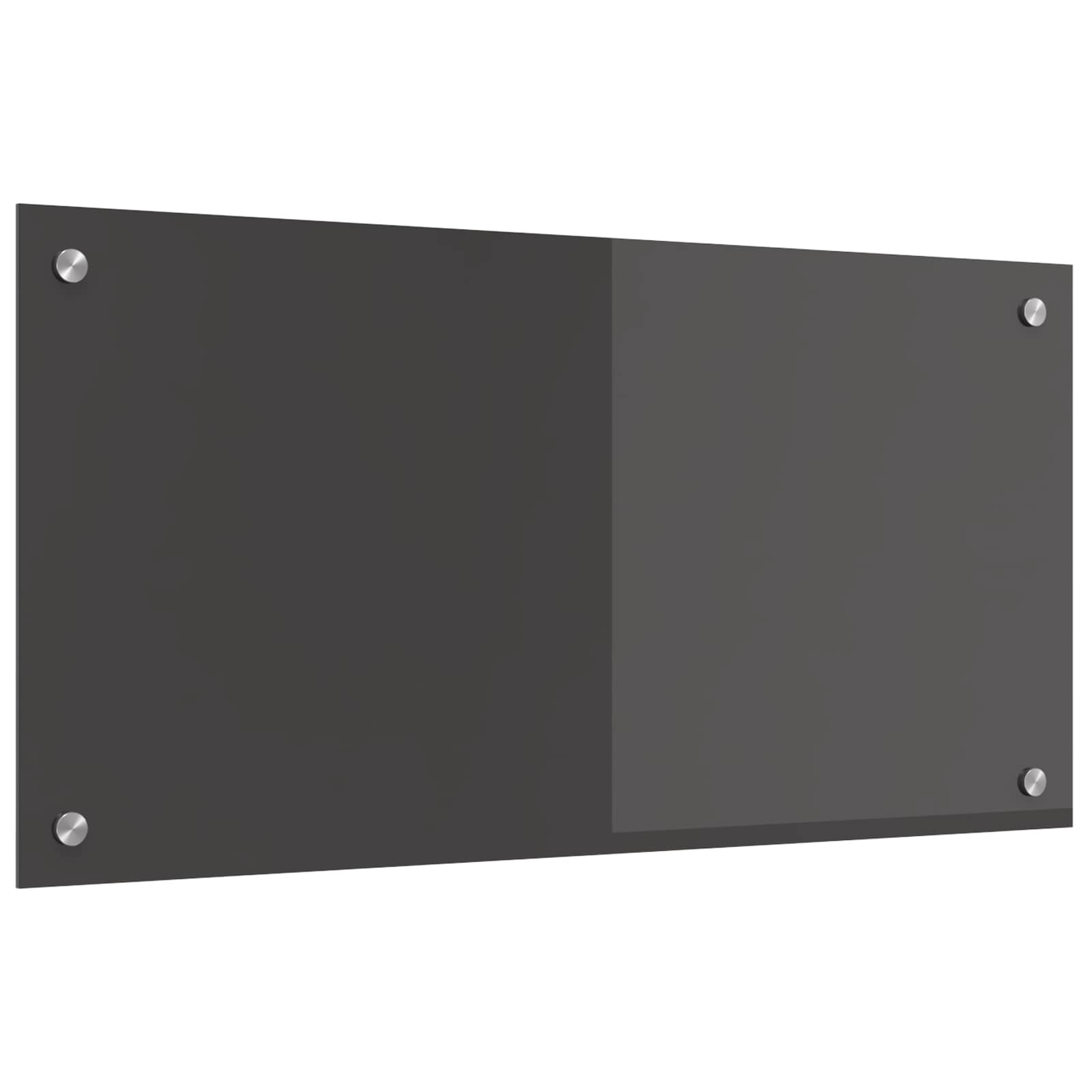 Küchenrückwand Dunkelgrau 80 x 40 cm Gehärtetes Glas