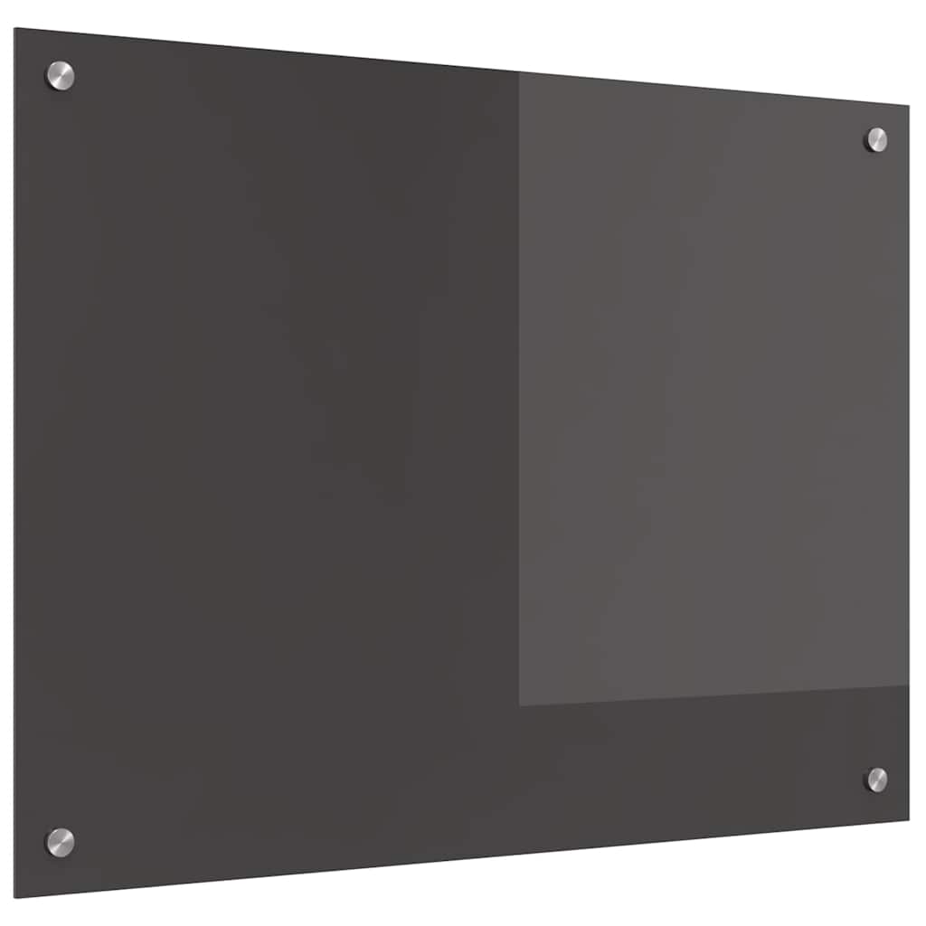 Küchenrückwand Dunkelgrau 80 x 60 cm Gehärtetes Glas