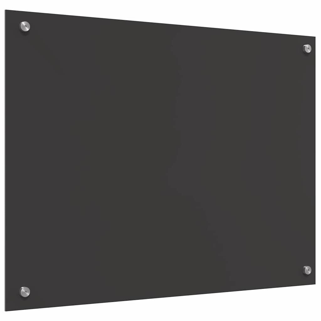 Küchenrückwand Dunkelgrau 80 x 60 cm Gehärtetes Glas