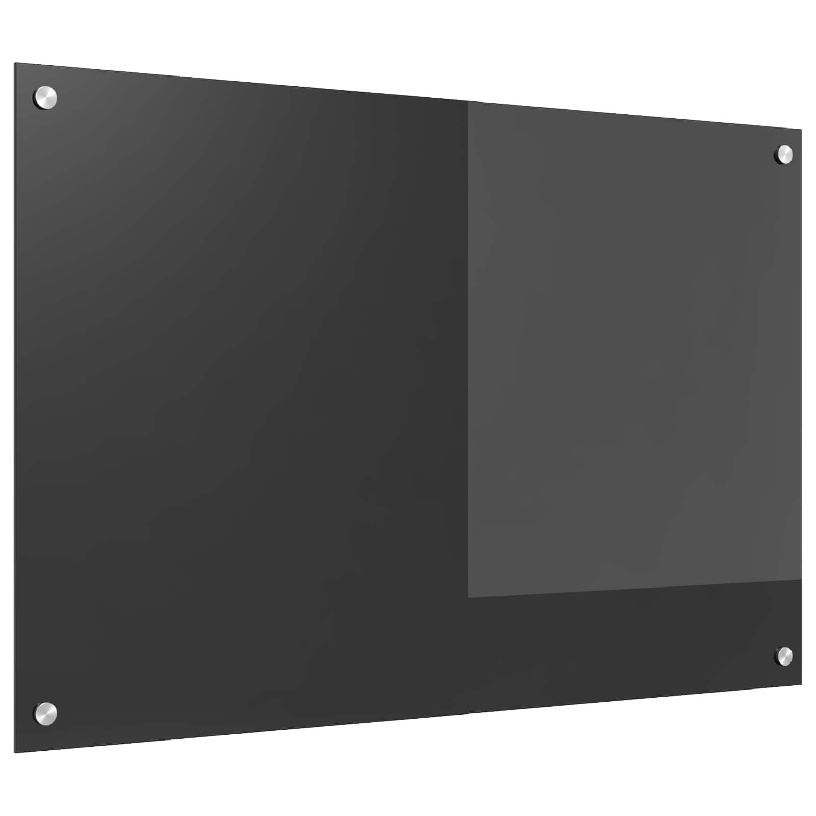 Küchenrückwand Dunkelgrau 90 x 60 cm Gehärtetes Glas