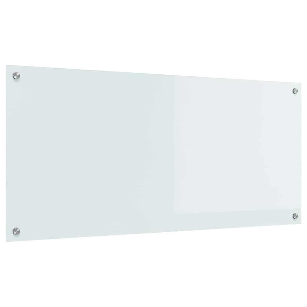 Küchenrückwand Weiß 110 x 50 cm Gehärtetes Glas