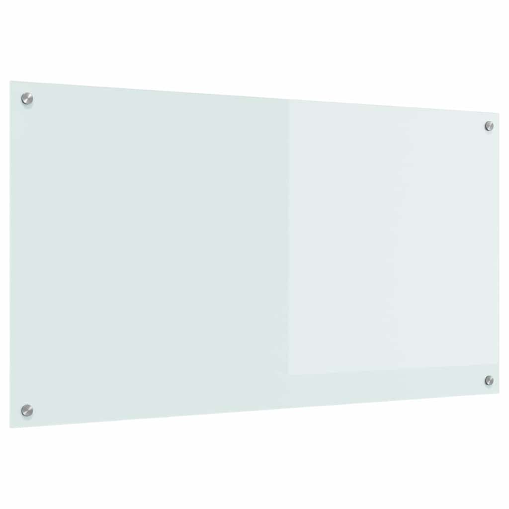 Küchenrückwand Weiß 110 x 60 cm Gehärtetes Glas