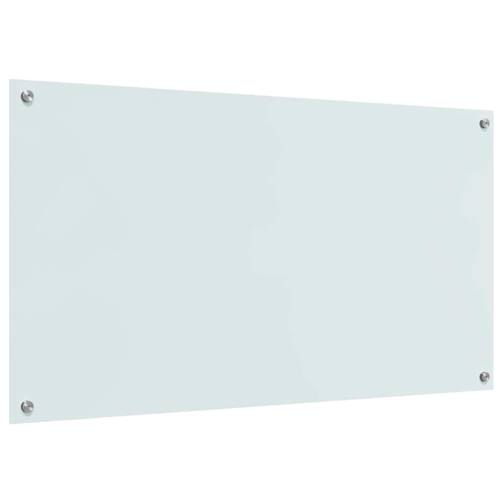 Küchenrückwand Weiß 110 x 60 cm Gehärtetes Glas