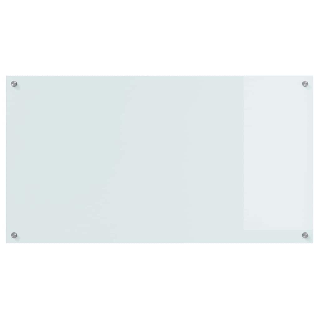 Küchenrückwand Weiß 110 x 60 cm Gehärtetes Glas
