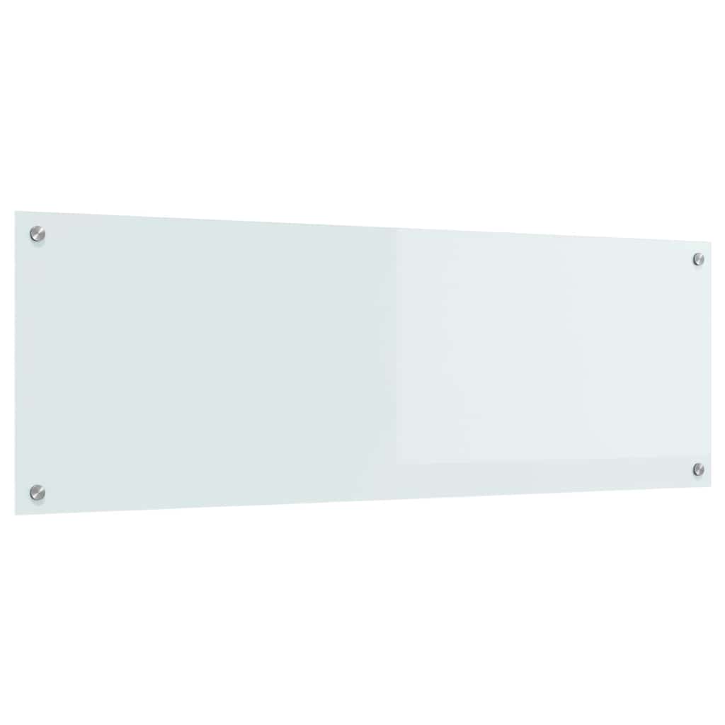 Küchenrückwand Weiß 120 x 40 cm Gehärtetes Glas