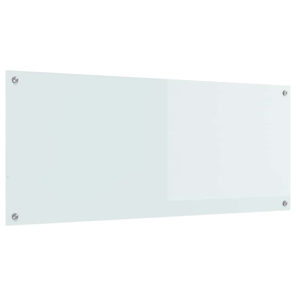 Küchenrückwand Weiß 120 x 50 cm Gehärtetes Glas
