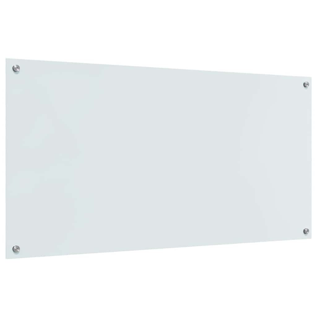 Küchenrückwand Weiß 120 x 60 cm Gehärtetes Glas
