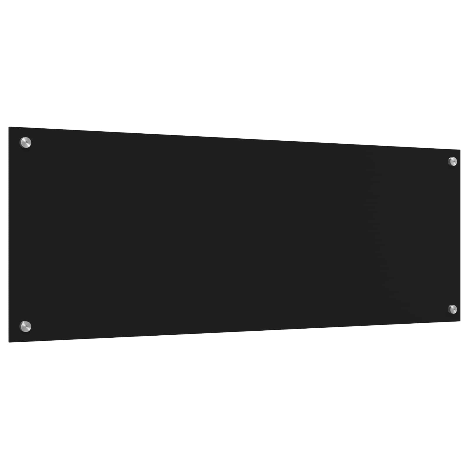 Küchenrückwand Schwarz 110 x 40 cm Gehärtetes Glas
