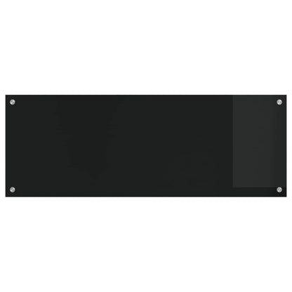 Küchenrückwand Schwarz 110 x 40 cm Gehärtetes Glas