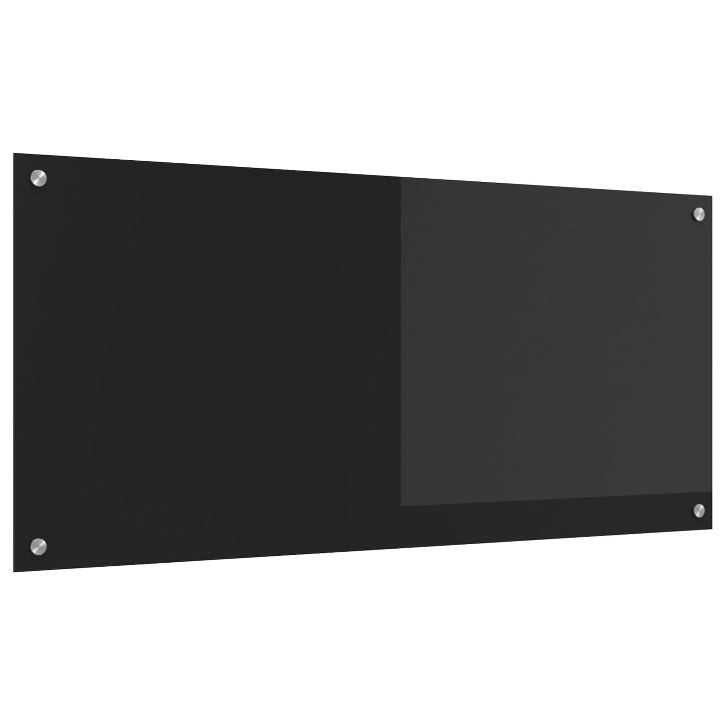 Küchenrückwand Schwarz 110 x 50 cm Gehärtetes Glas