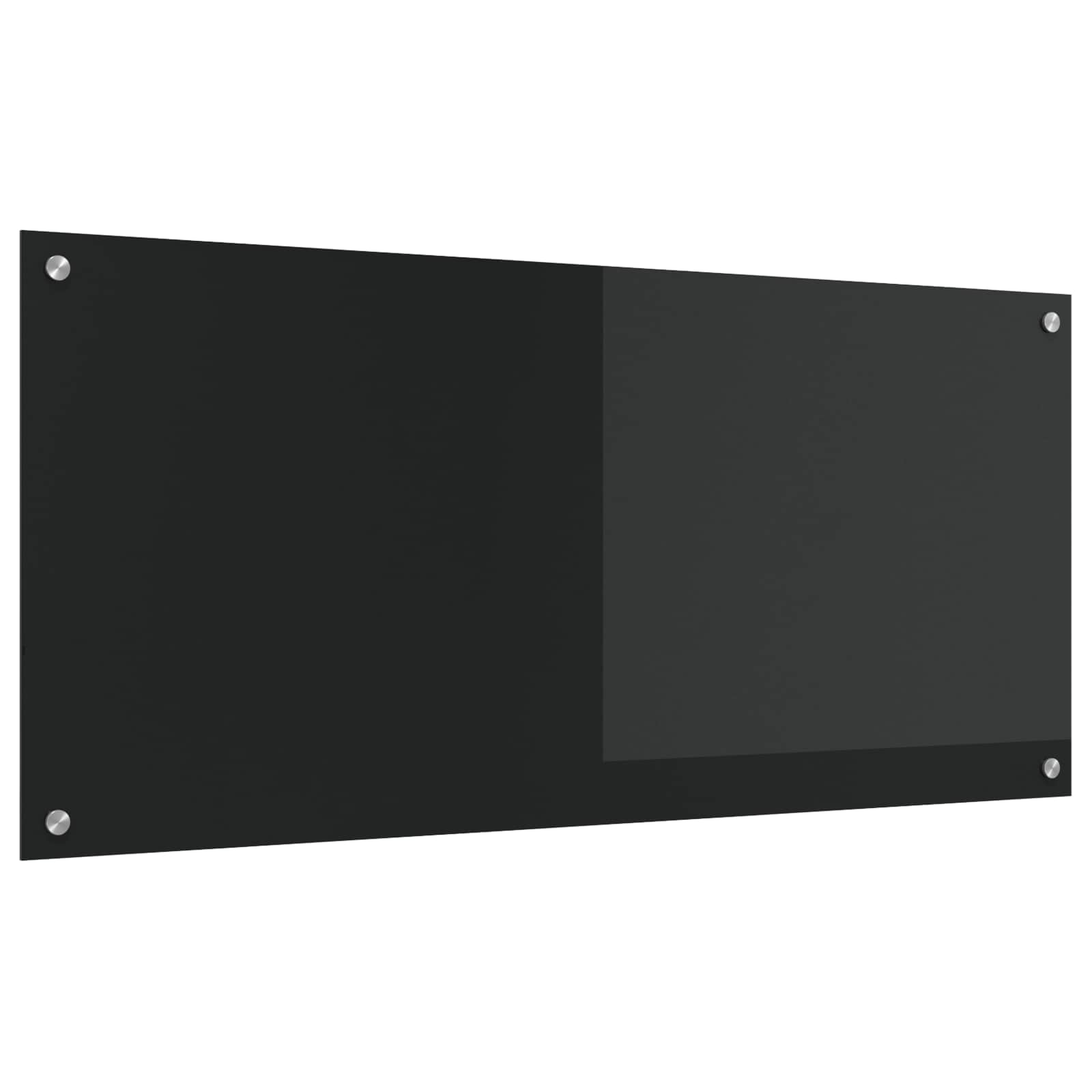 Küchenrückwand Schwarz 110 x 50 cm Gehärtetes Glas
