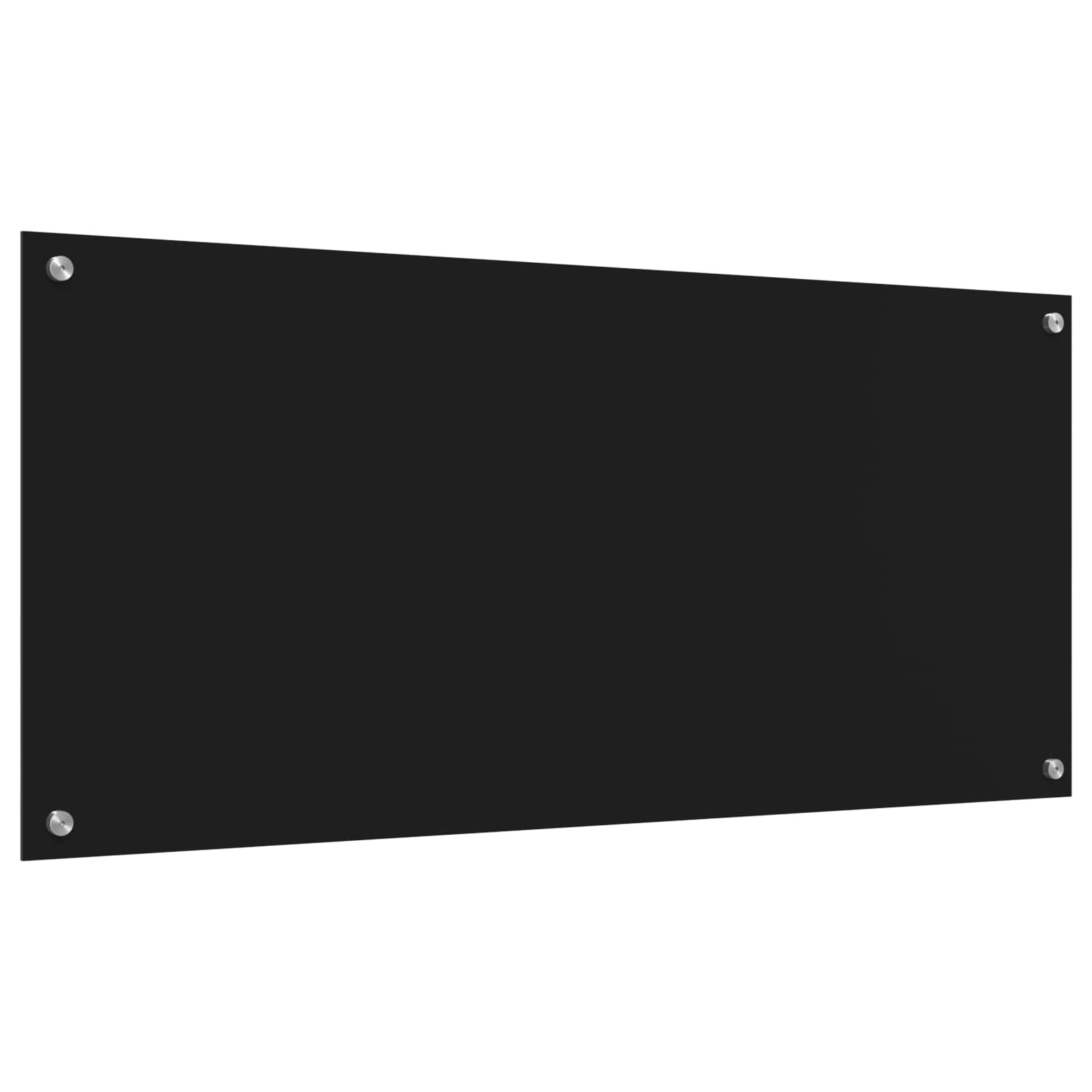 Küchenrückwand Schwarz 110 x 50 cm Gehärtetes Glas