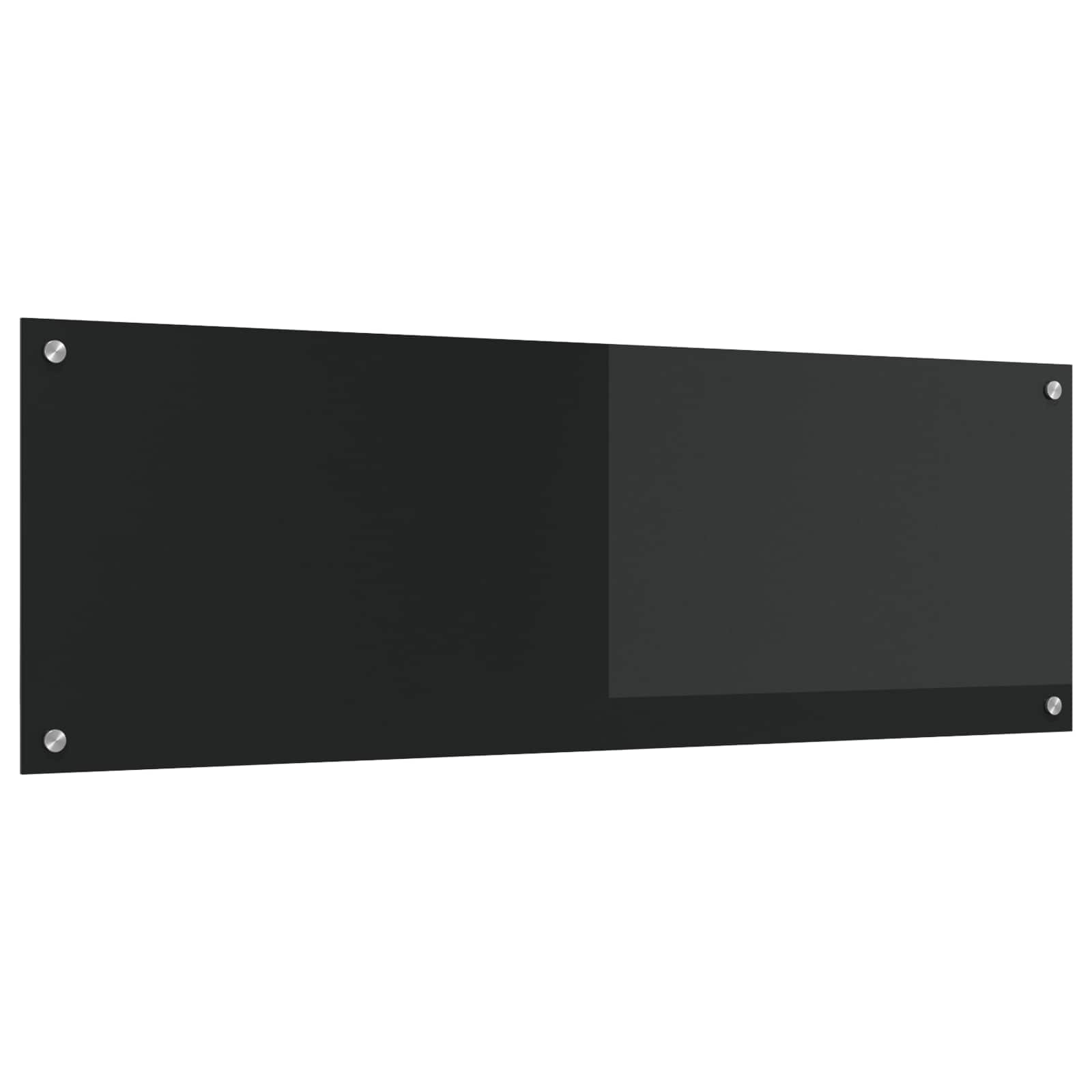 Küchenrückwand Schwarz 120 x 40 cm Gehärtetes Glas