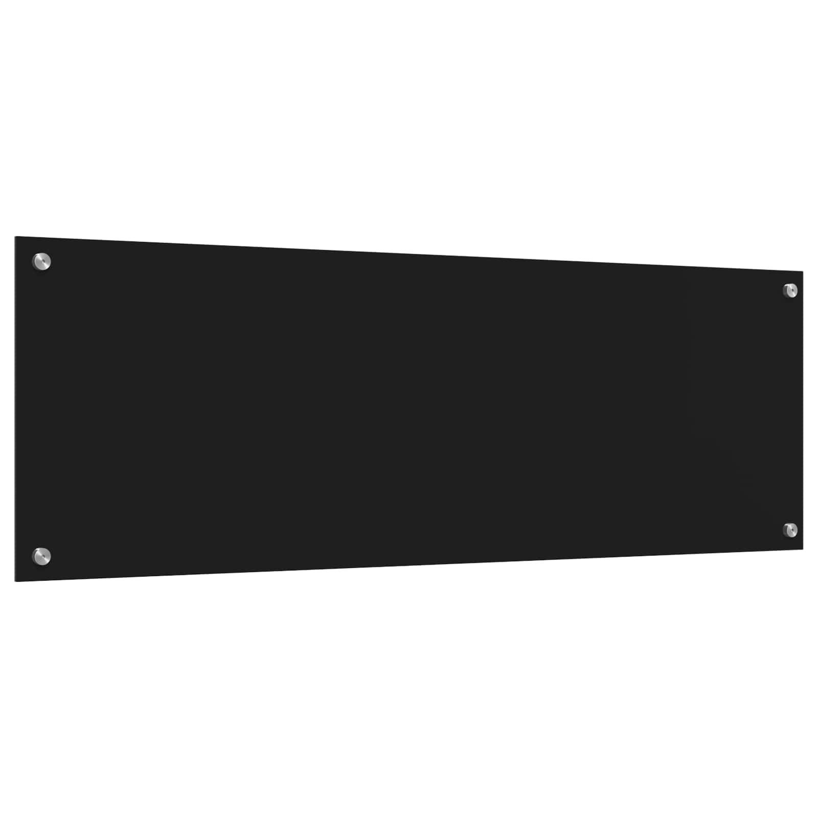 Küchenrückwand Schwarz 120 x 40 cm Gehärtetes Glas
