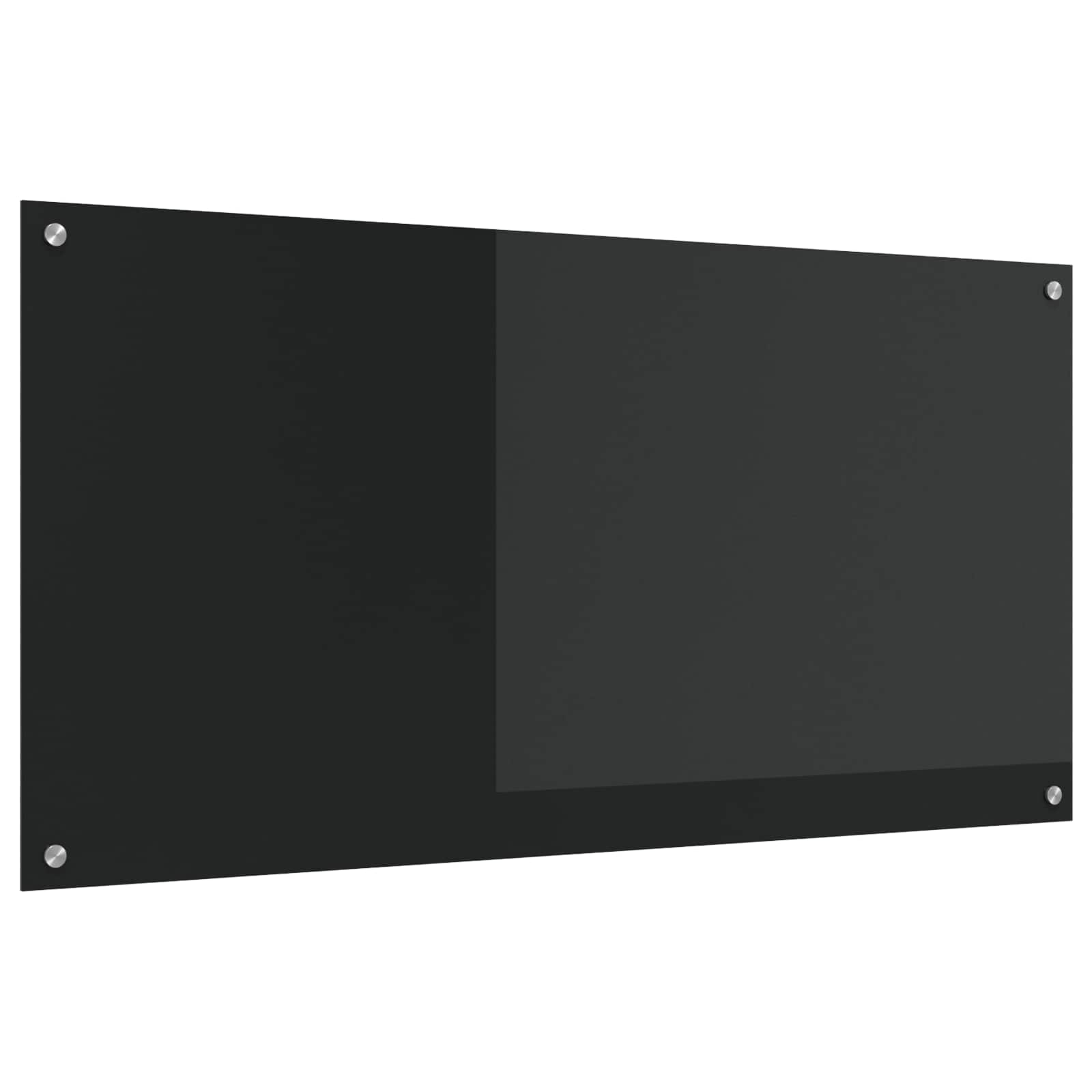 Küchenrückwand Schwarz 120 x 60 cm Gehärtetes Glas