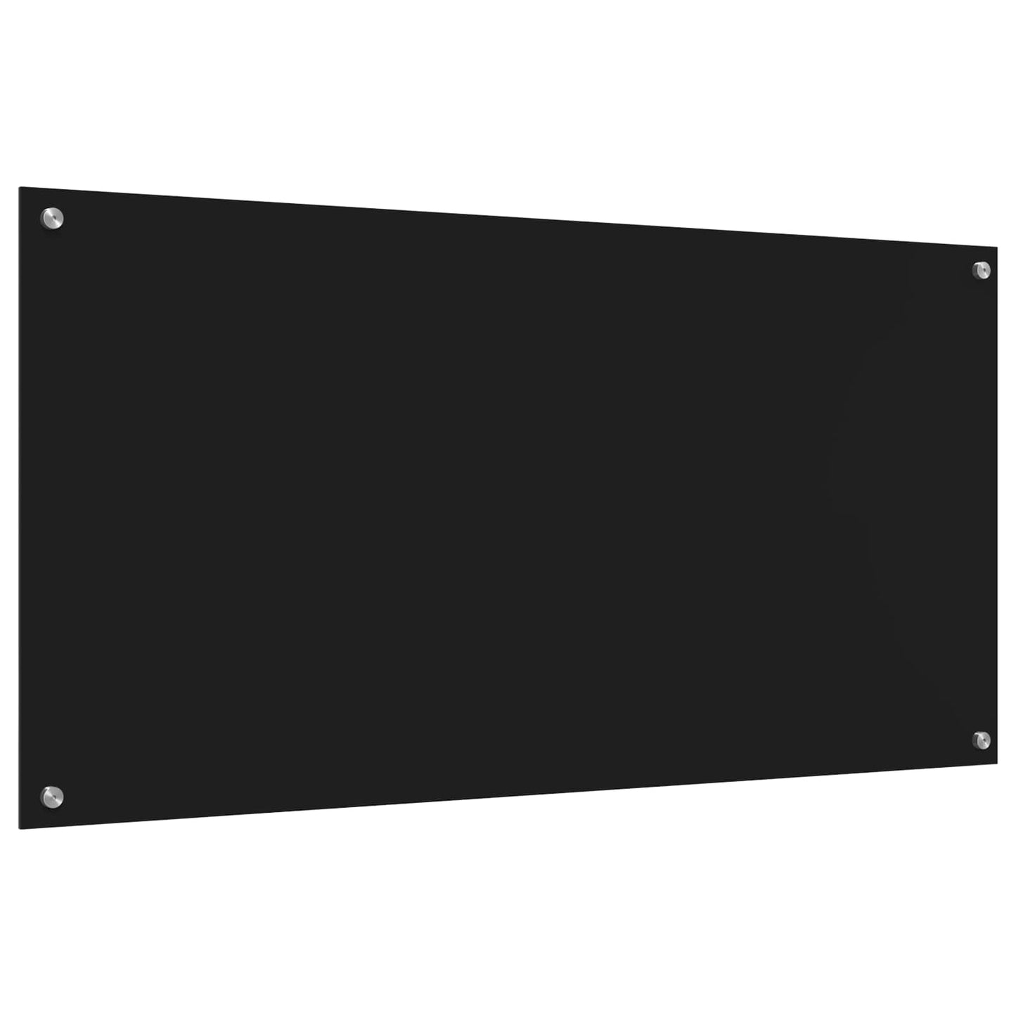 Küchenrückwand Schwarz 120 x 60 cm Gehärtetes Glas