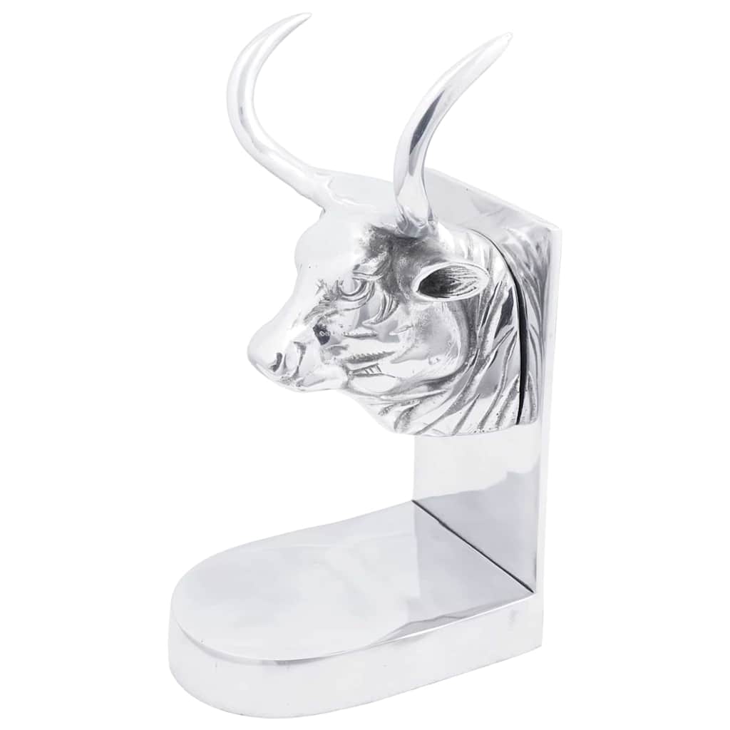 Buchstützen 2 pcs Silber 17 x 15 x 27 cm Aluminium