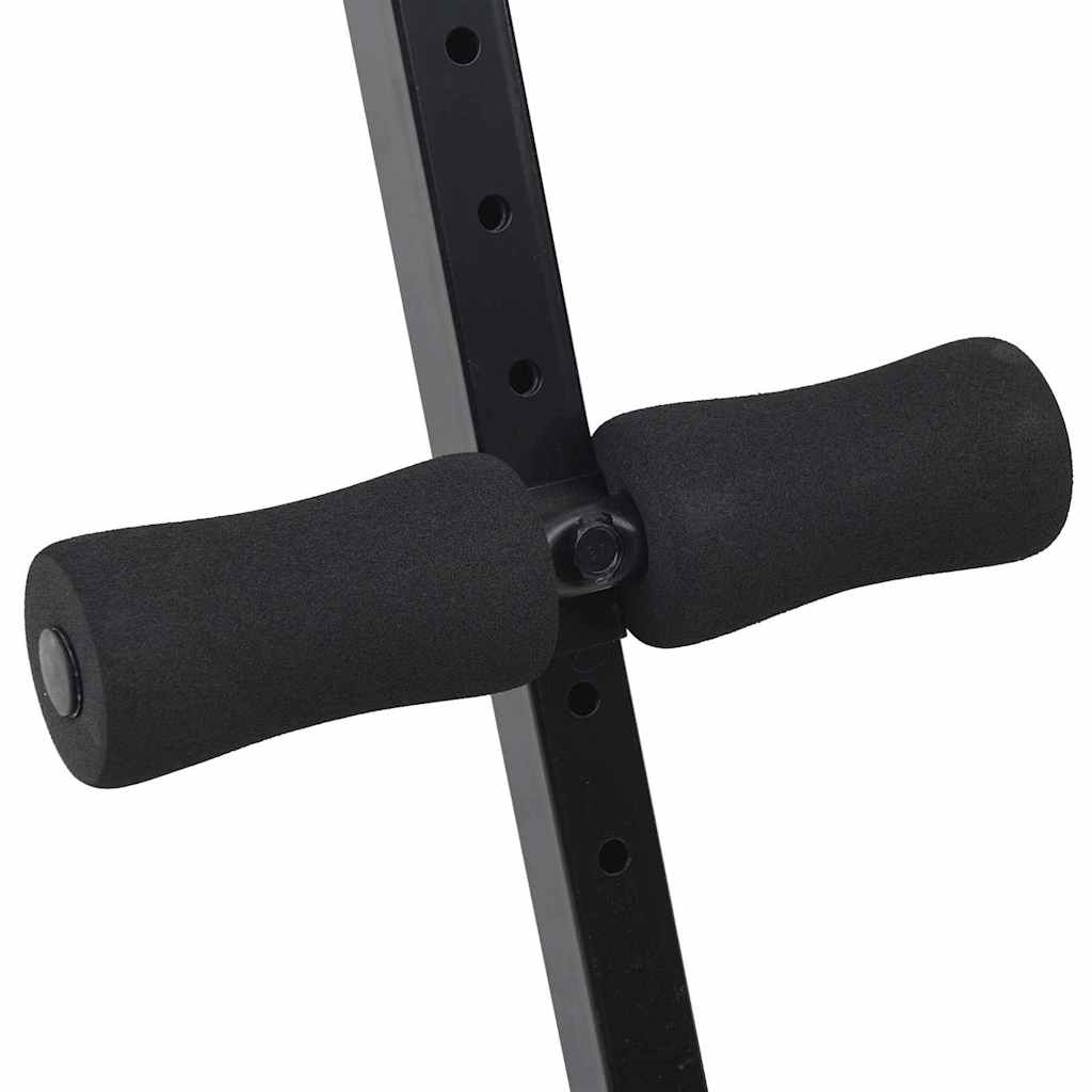 Sitzbank Schwarz 124 x 33,5 x 55 cm Pulverbeschichteter Stahl