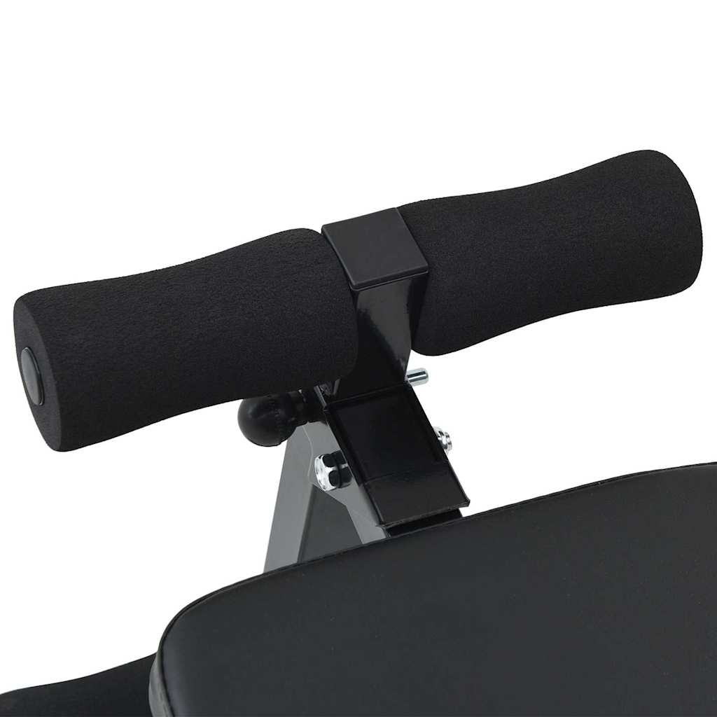 Sitzbank Schwarz 124 x 33,5 x 55 cm Pulverbeschichteter Stahl