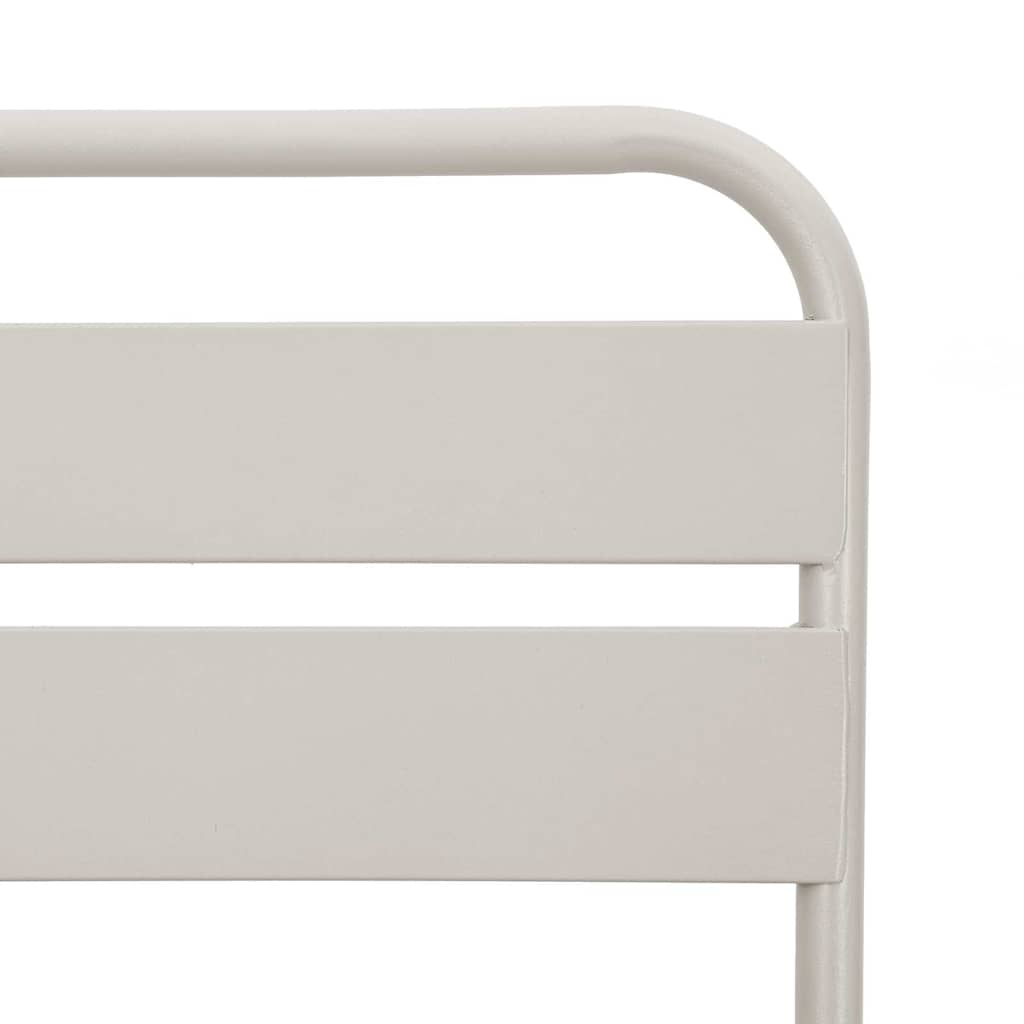 Gartenklappstuhl 2 Stk. Beige Pulverbeschichteter Stahl