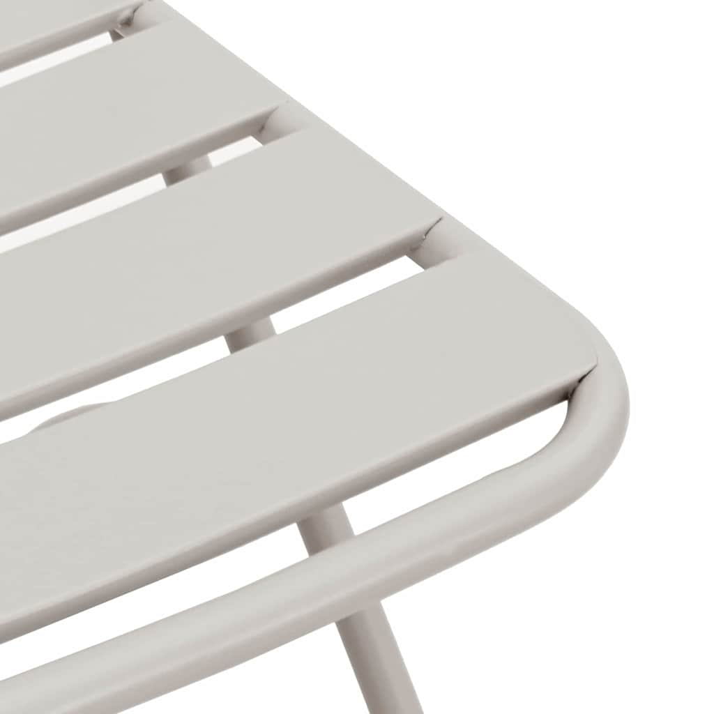 Gartenklappstuhl 2 Stk. Beige Pulverbeschichteter Stahl