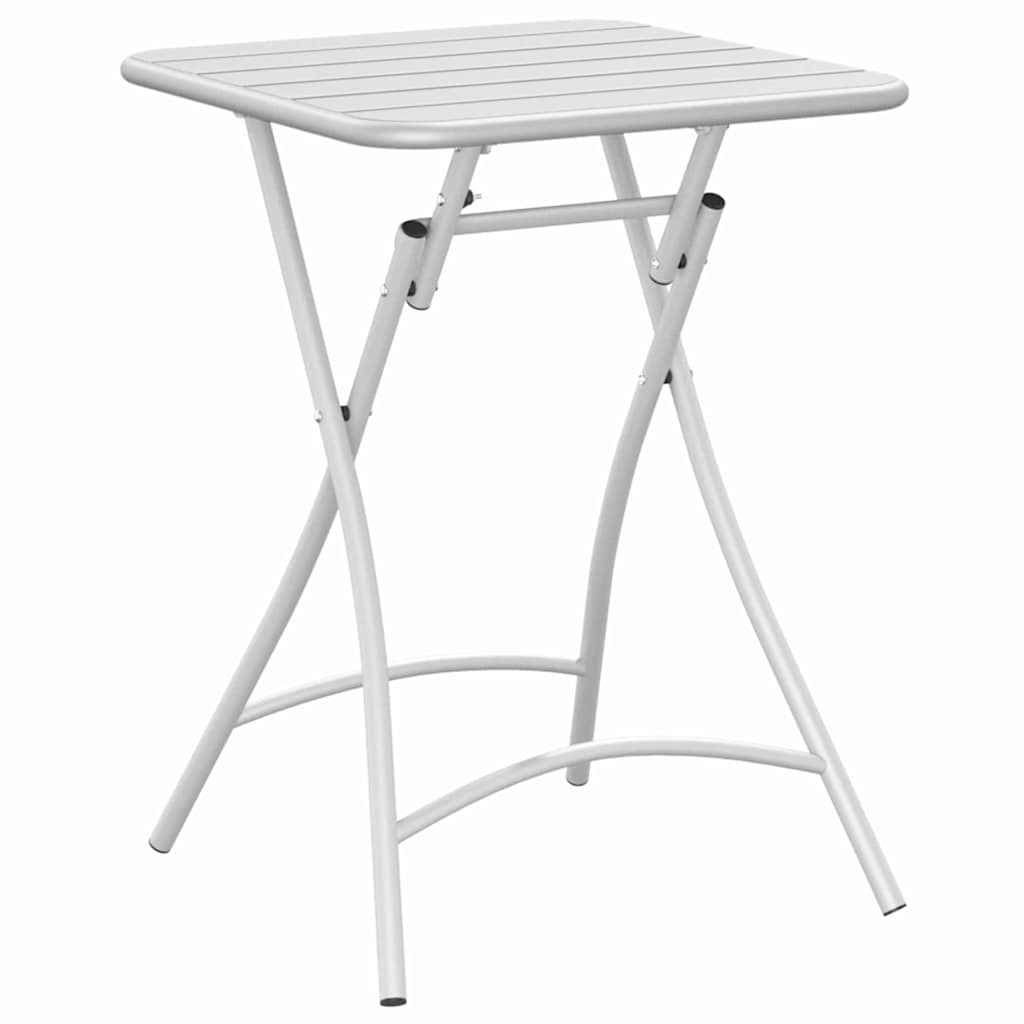 Bistrotisch Weiß 55 x 55 x 72,5 cm Pulverbeschichteter Stahl