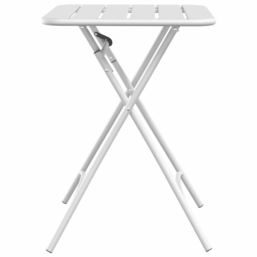 Bistrotisch Weiß 55 x 55 x 72,5 cm Pulverbeschichteter Stahl