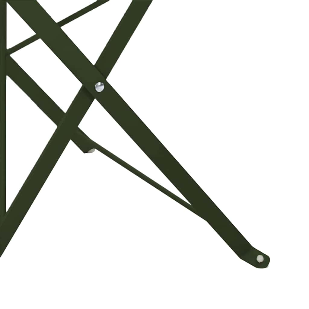 Gartenklappstuhl 2 stk. Grün Metall