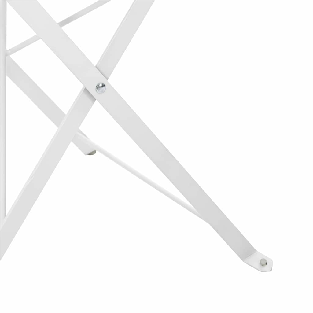 Gartenklappstuhl 2 Stk. Weiß Metall