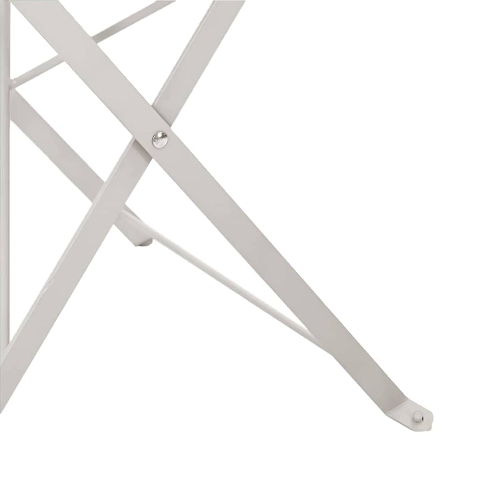 Gartenklappstuhl 2 stk. Beige Metall