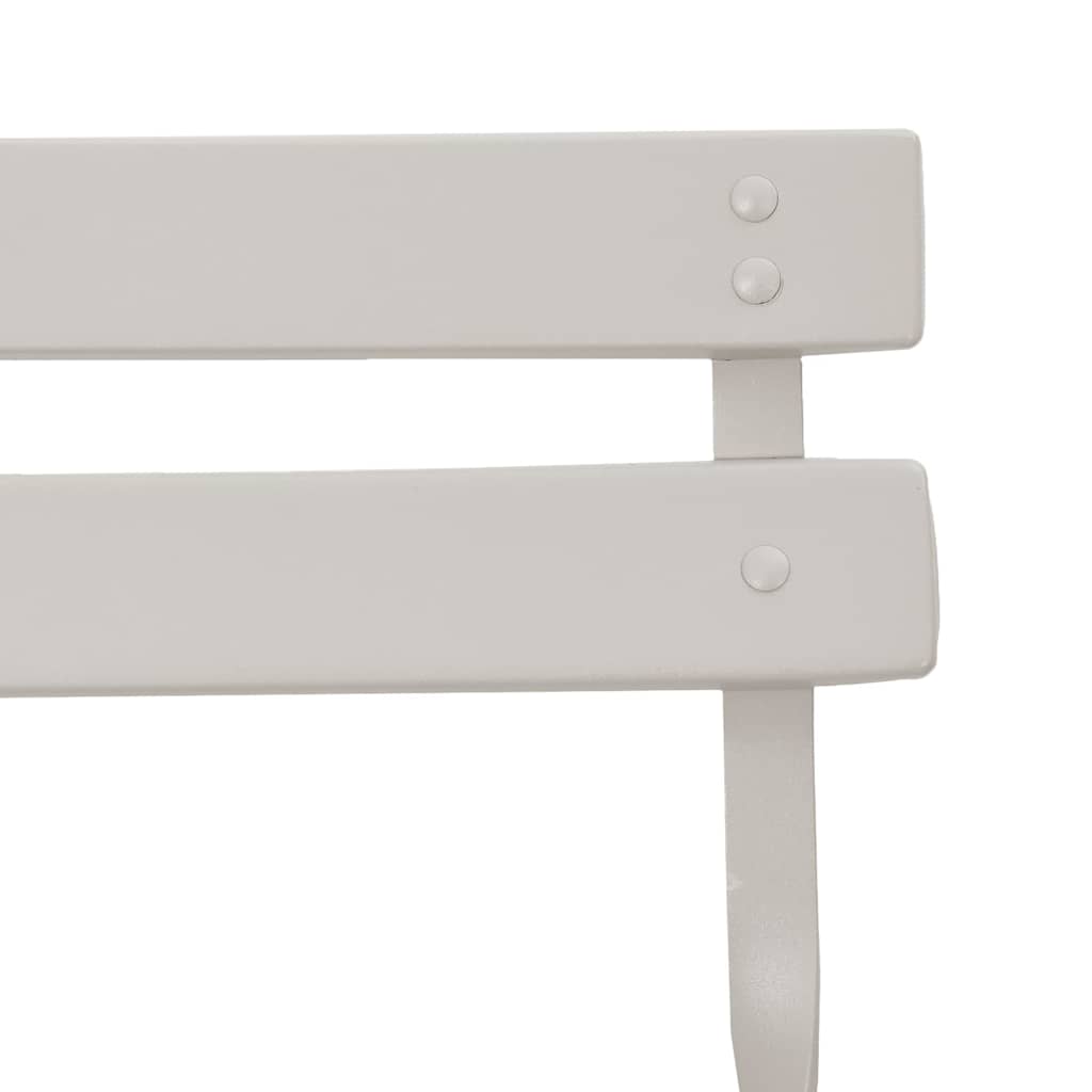 Gartenklappstuhl 2 Stk. Beige Metall