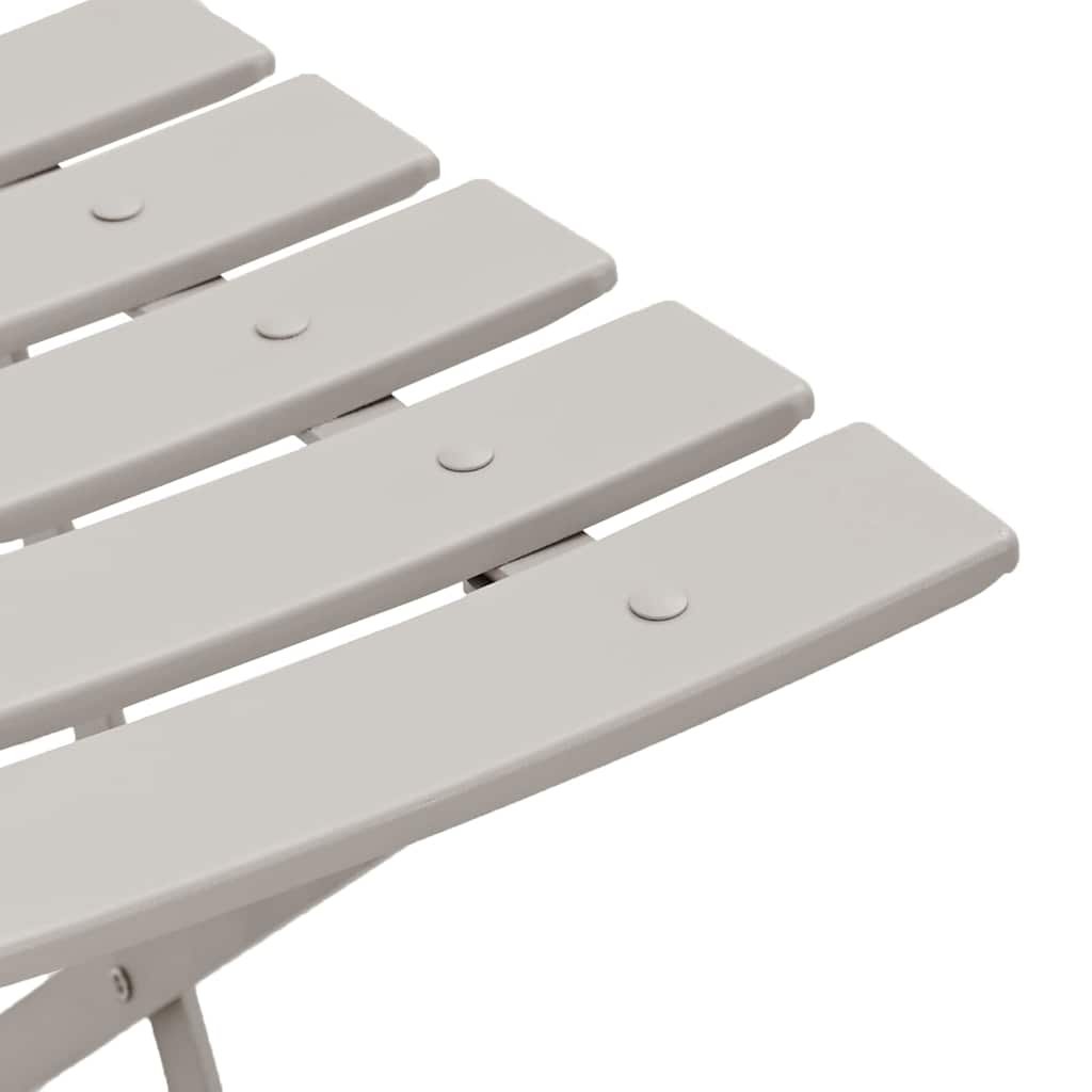 Gartenklappstuhl 2 stk. Beige Metall