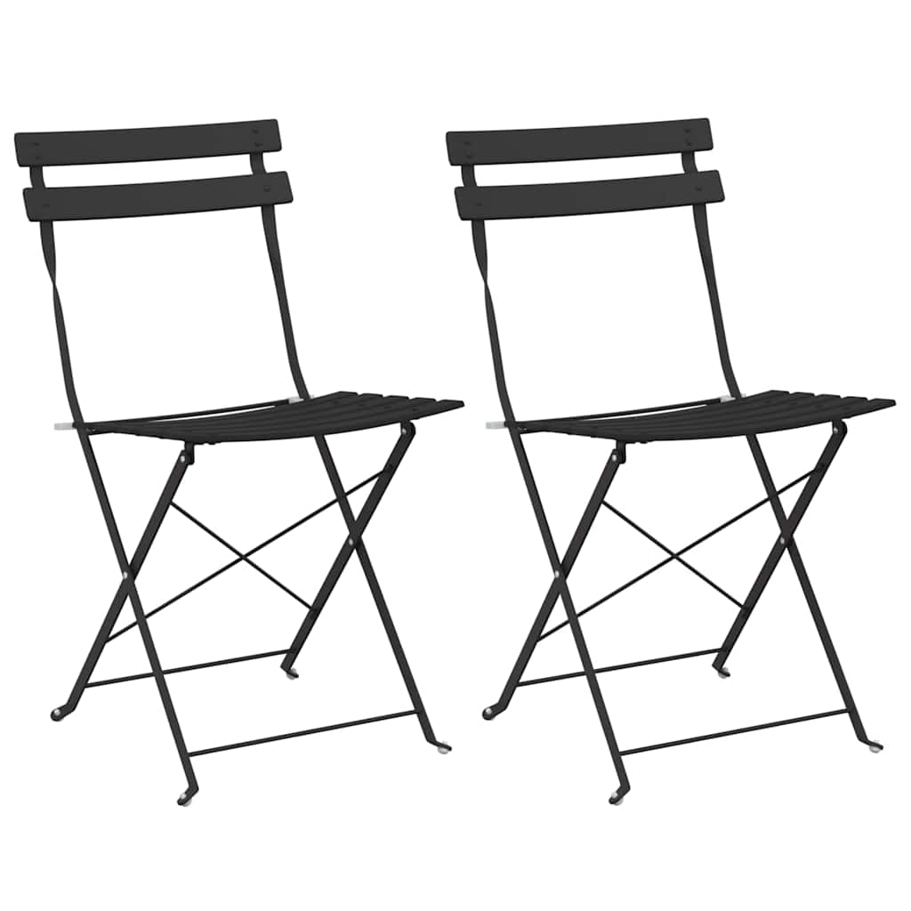 Gartenklappstuhl 2 Stk. Anthrazit Metall