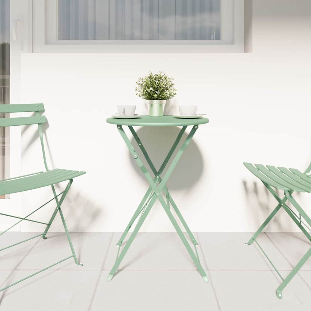 Bistrotisch Hellmint Ø 50 x 71 cm Pulverbeschichteter Stahl