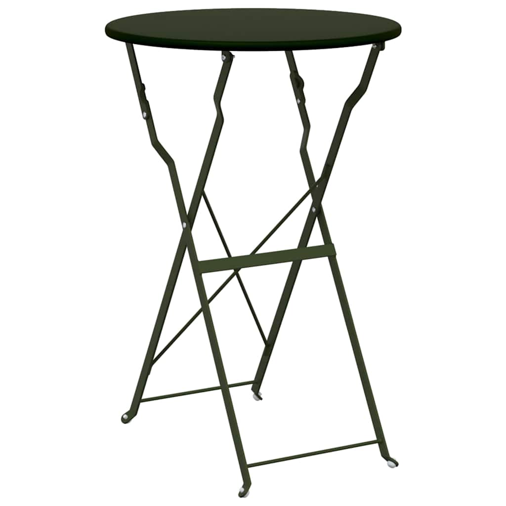 Klapp Bistro Set 3 Stk. Wald Stahl