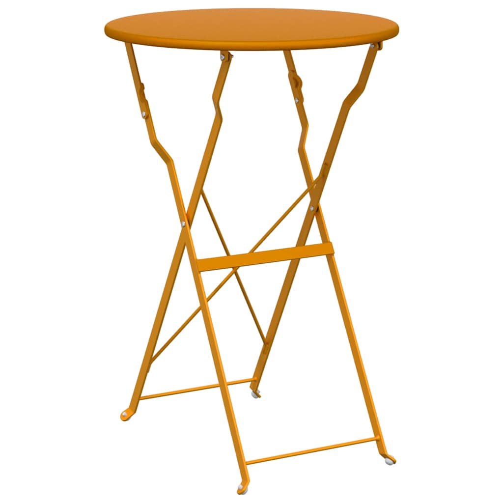 Klapp Bistro Set 3 Stk. Senf Stahl