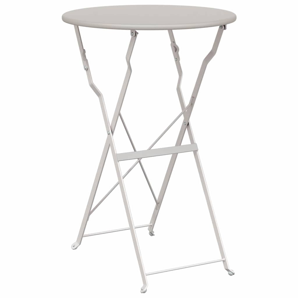Klapp Bistro Set 3 Stk. Beige Stahl
