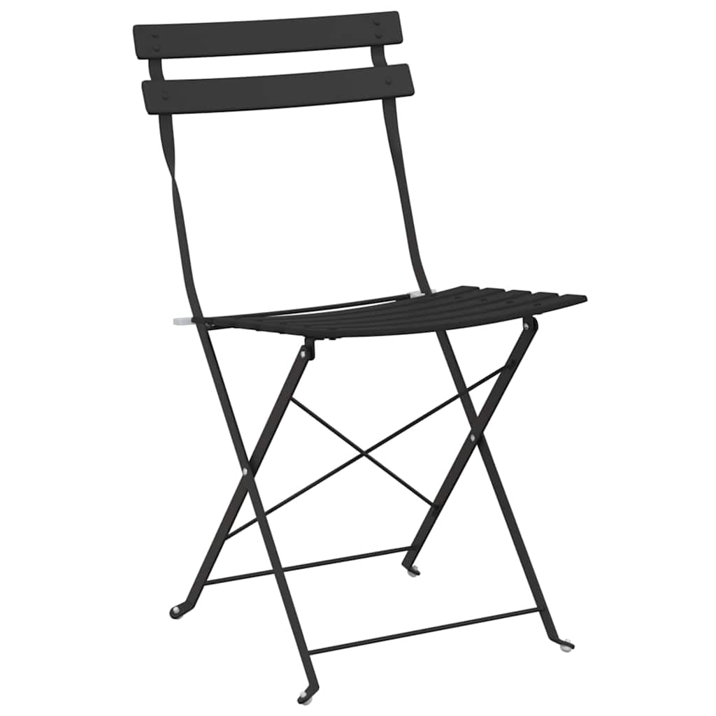 Klapp Bistro Set 3 Stk. Anthrazit Stahl
