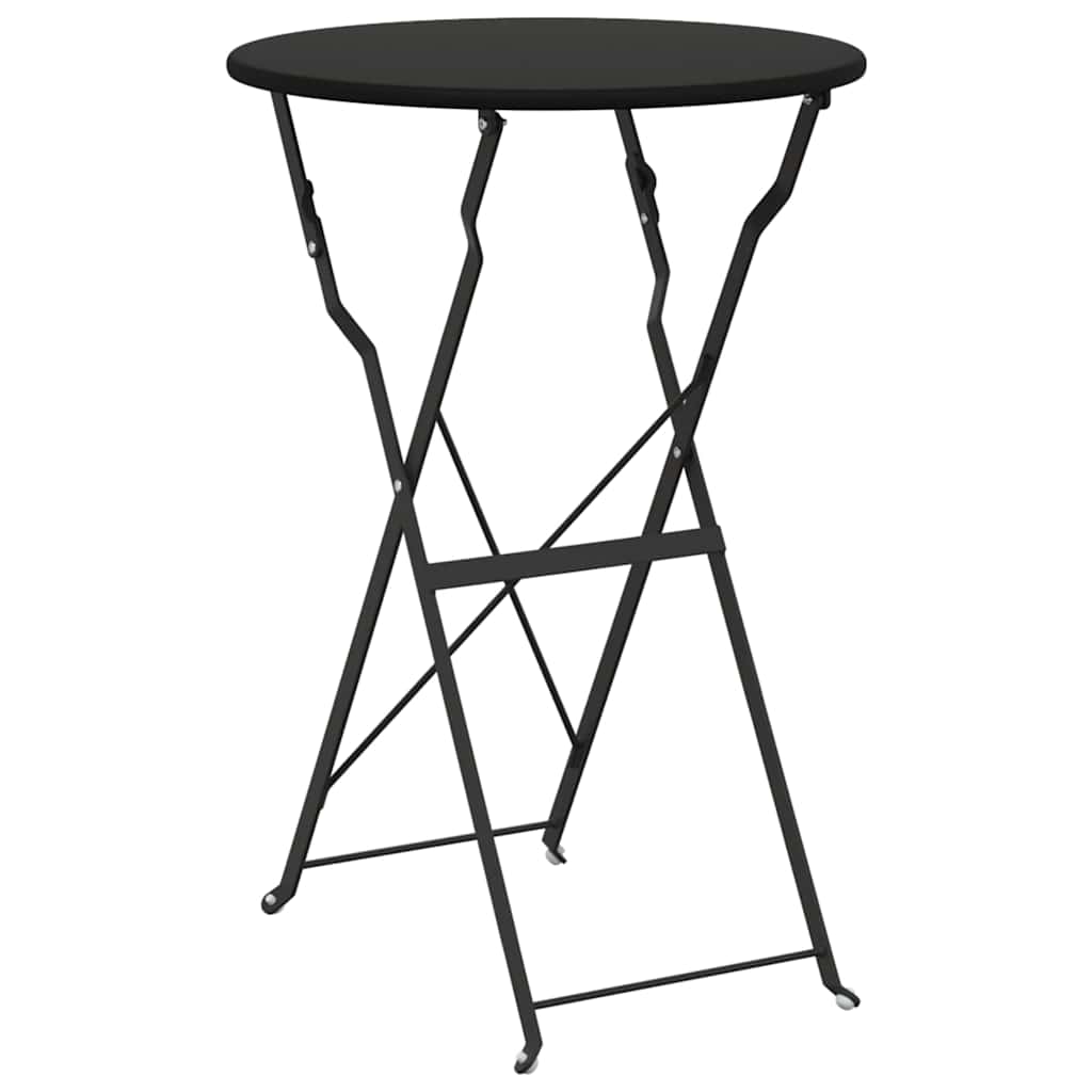 Klapp Bistro Set 3 Stk. Anthrazit Stahl