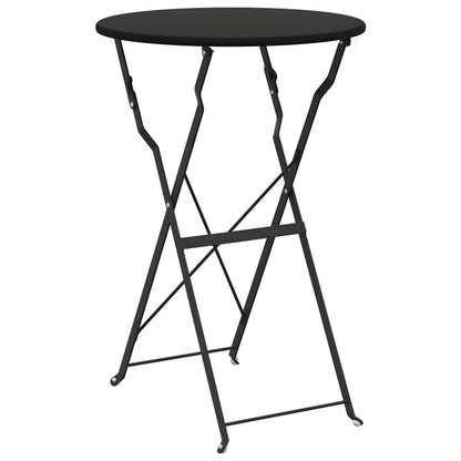 Klapp Bistro Set 3 stk. Anthrazit Stahl