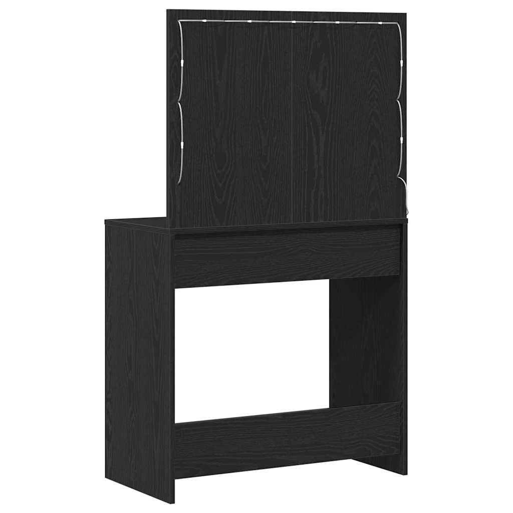 Schminktisch Schwarz Eichen-Optik 78,5 x 41 x 135 cm