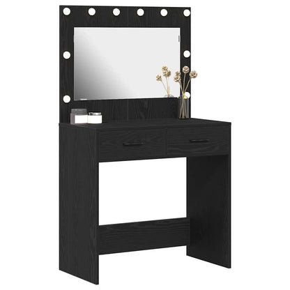 Schminktisch Schwarz Eichen-Optik 78,5 x 41 x 135 cm