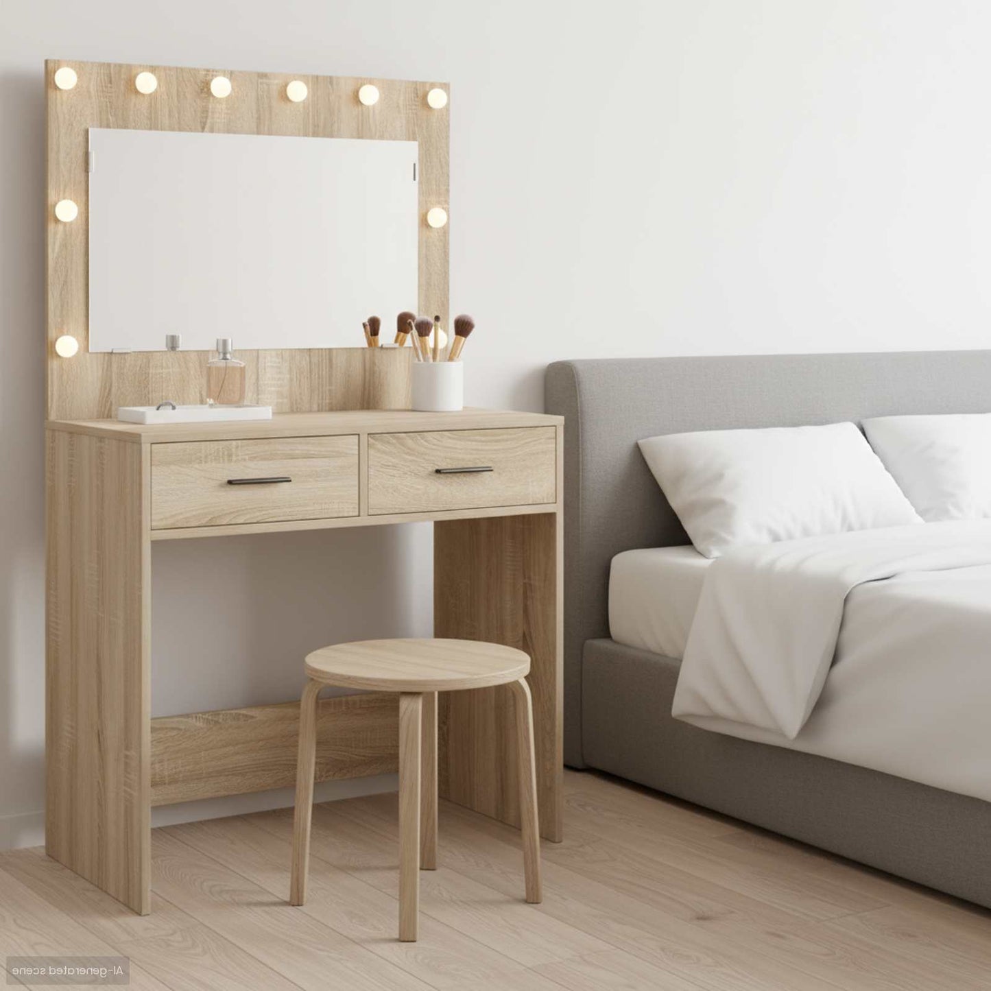 Schminktisch Sonoma-Eiche 78,5 x 41 x 135 cm Holzwerkstoff