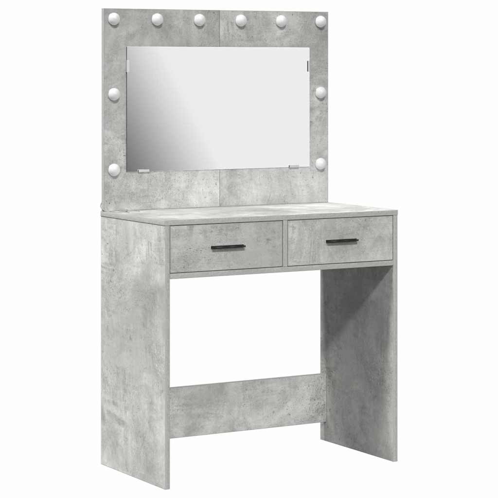 Schminktisch Beton Grau 78,5 x 41 x 135 cm Holzwerkstoff
